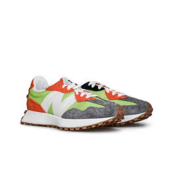 New Balance 327 Lime Green Red Grey MS327SFA - Iconic - Image 3